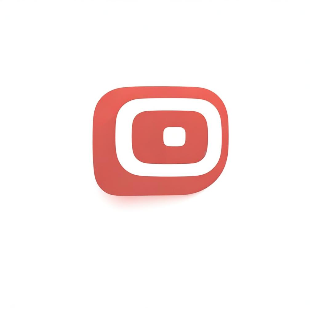 Design a modern and captivating logo for a YouTube channel featuring red and white color scheme, incorporating elements of video camera and play button.