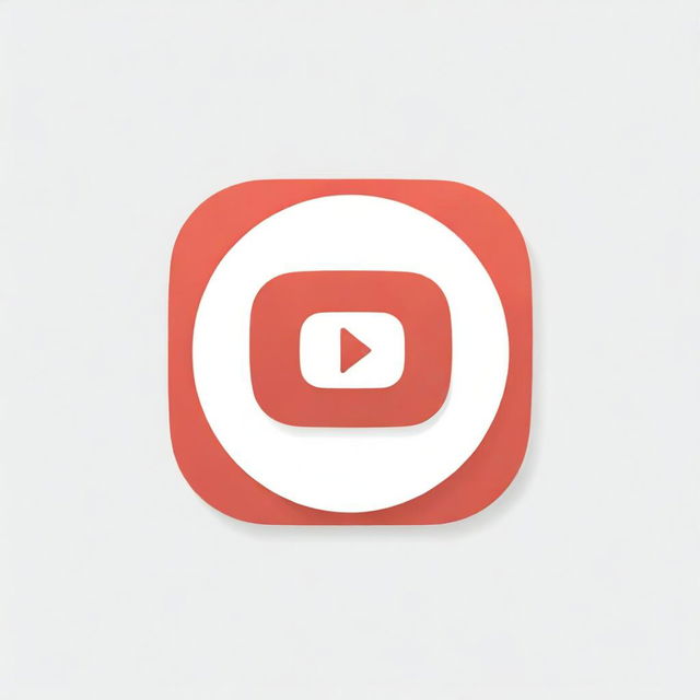 Design a modern and captivating logo for a YouTube channel featuring red and white color scheme, incorporating elements of video camera and play button.