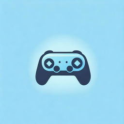 Redesign the YouTube channel logo with a specific focus on a gaming theme, incorporating elements like a video game controller and headset, in shades of light blue.