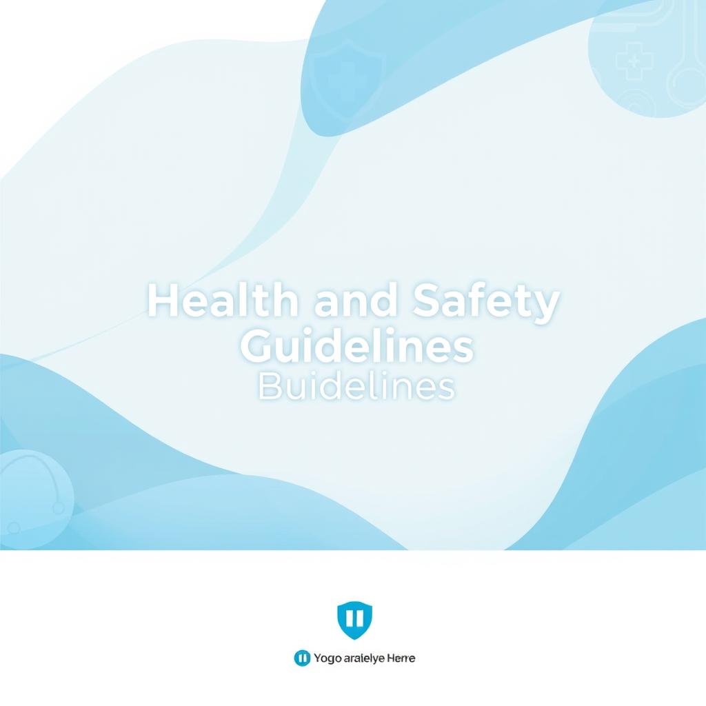 A professional and informative health and safety booklet cover page designed for a corporate environment