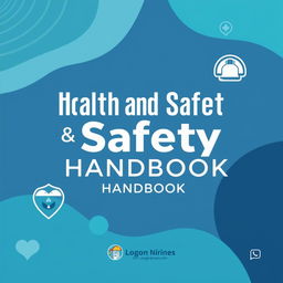 A professional and informative health and safety handbook cover page designed for a corporate setting