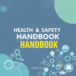 A professional and informative A4-sized cover page for a health and safety handbook