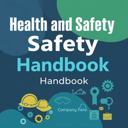 A professional and informative A4-sized cover page for a health and safety handbook