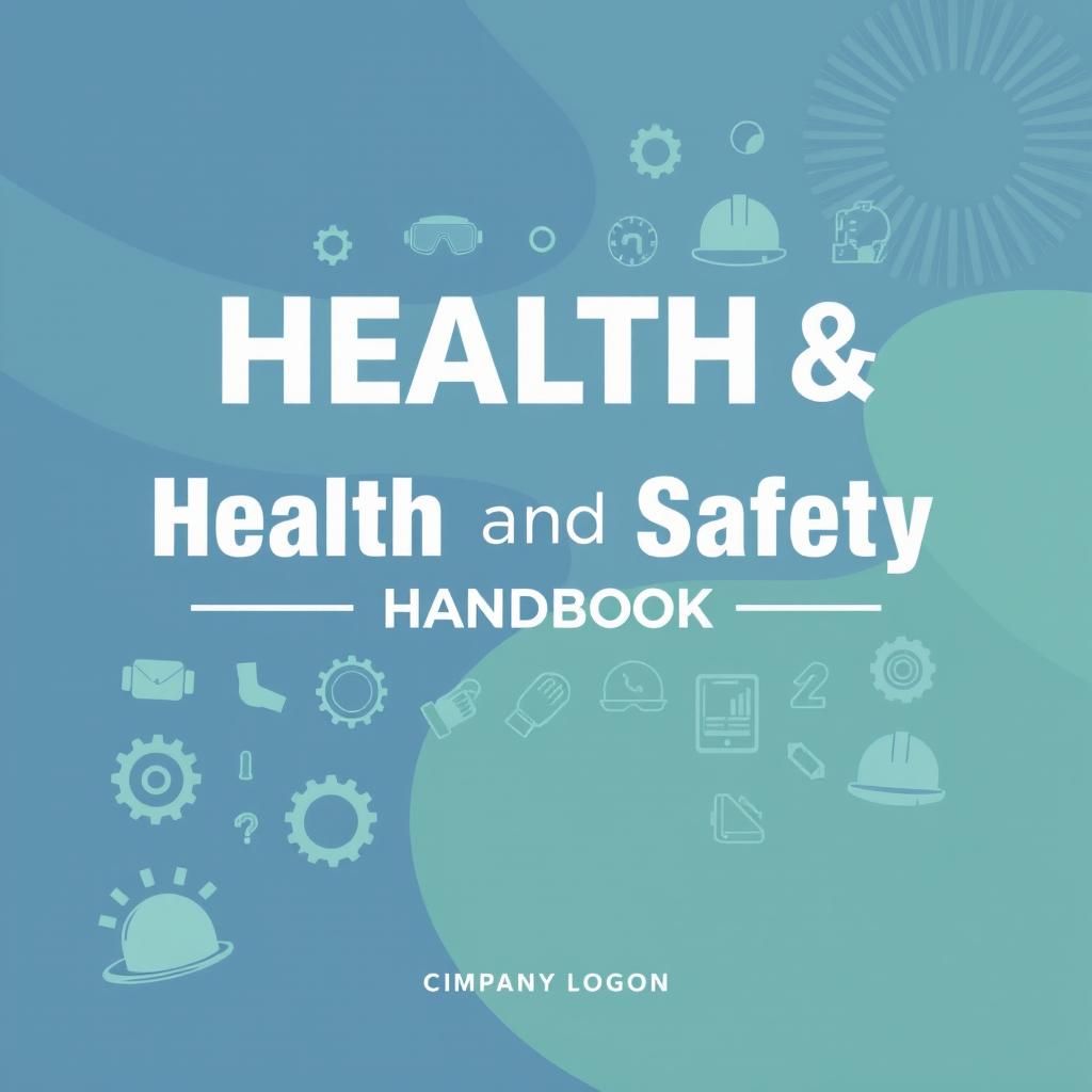 A professional and informative A4-sized cover page for a health and safety handbook