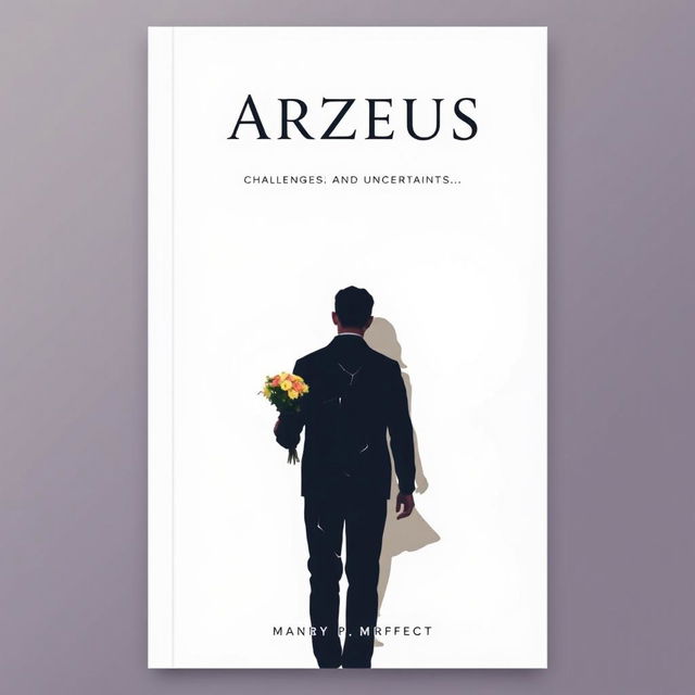 A minimalist book cover featuring a central focus on Arzeus