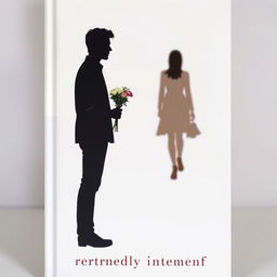 A minimalist book cover with a background of a soft gradient shifting from light to darker shades, symbolizing challenges and uncertainties in a relationship