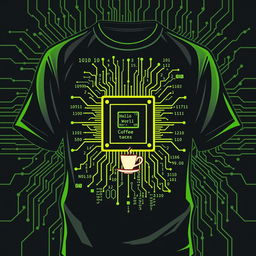 A stylish and modern t-shirt design themed around programmers