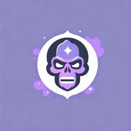 Design a striking and enticing logo for a Brawl Stars gaming channel, incorporating symbolic elements of the game such as character silhouettes, stars, and fiery explosions, predominantly in shades of purple and blue.