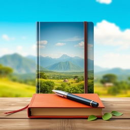 A detailed plain book cover featuring a serene and peaceful scene