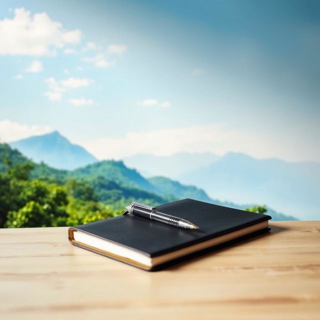 A detailed plain book cover featuring a serene and peaceful scene