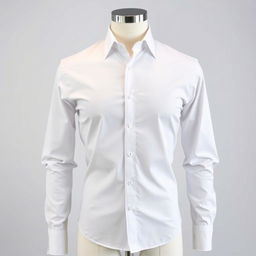 A stylish and elegant men's dress shirt displayed on a mannequin