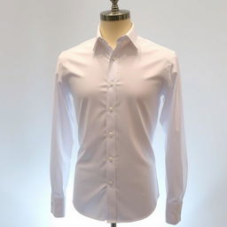 A stylish and elegant men's dress shirt displayed on a mannequin