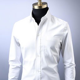 A stylish and elegant men's dress shirt displayed on a mannequin