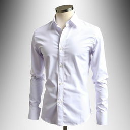 A stylish and elegant men's dress shirt displayed on a mannequin