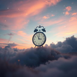 An ethereal scene capturing the magical moment at 11:11, portraying a dreamlike landscape with surreal elements, a mystical ambiance, and a whimsical clock striking 11:11