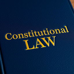 A realistic and detailed image of the cover of a constitutional law textbook