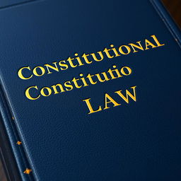 A realistic and detailed image of the cover of a constitutional law textbook