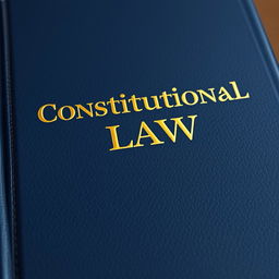 A realistic and detailed image of the cover of a constitutional law textbook