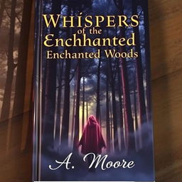 A captivating book cover featuring a mysterious forest at dusk