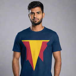 Design a gaming T-shirt inspired by the Sri Lankan national flag with elements from Call of Duty Mobile. Features include 'THE TITANS™' squad name and 'TheAlpha' player name. Prioritize a striking and wearable aesthetic.