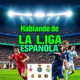 A dynamic and eye-catching YouTube thumbnail featuring the vibrant energy of La Liga