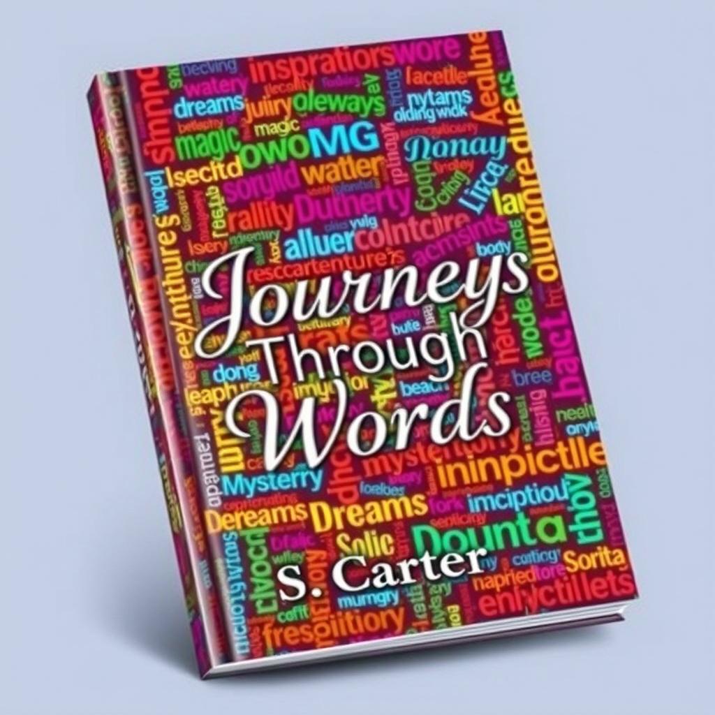 A vibrant and eye-catching book cover featuring a dynamic word wall