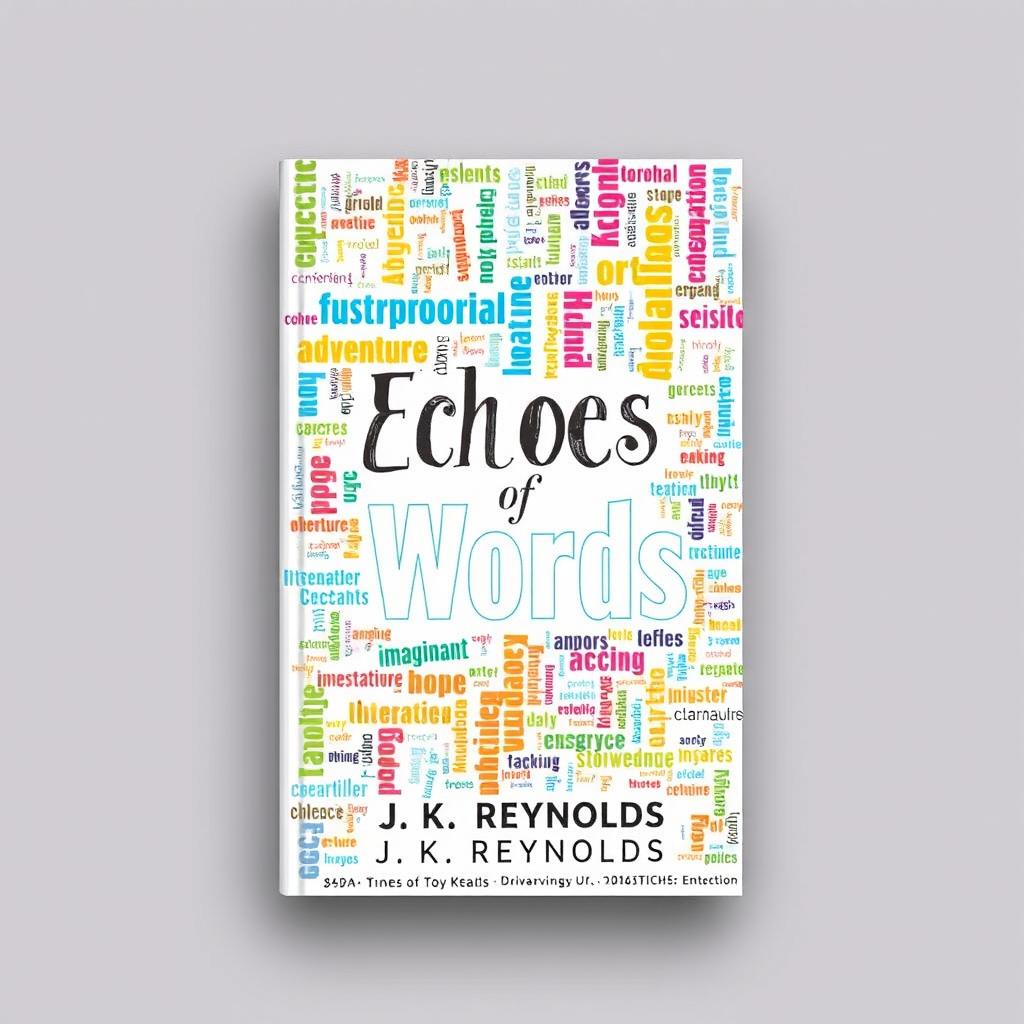 A compelling book cover showcasing a vibrant word wall design