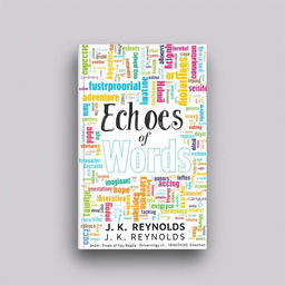 A compelling book cover showcasing a vibrant word wall design