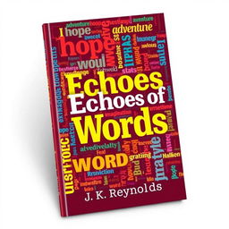 A compelling book cover showcasing a vibrant word wall design