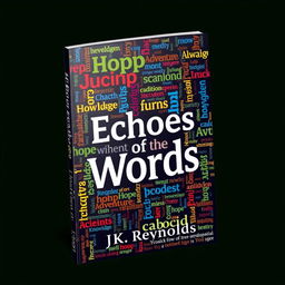 A compelling book cover showcasing a vibrant word wall design