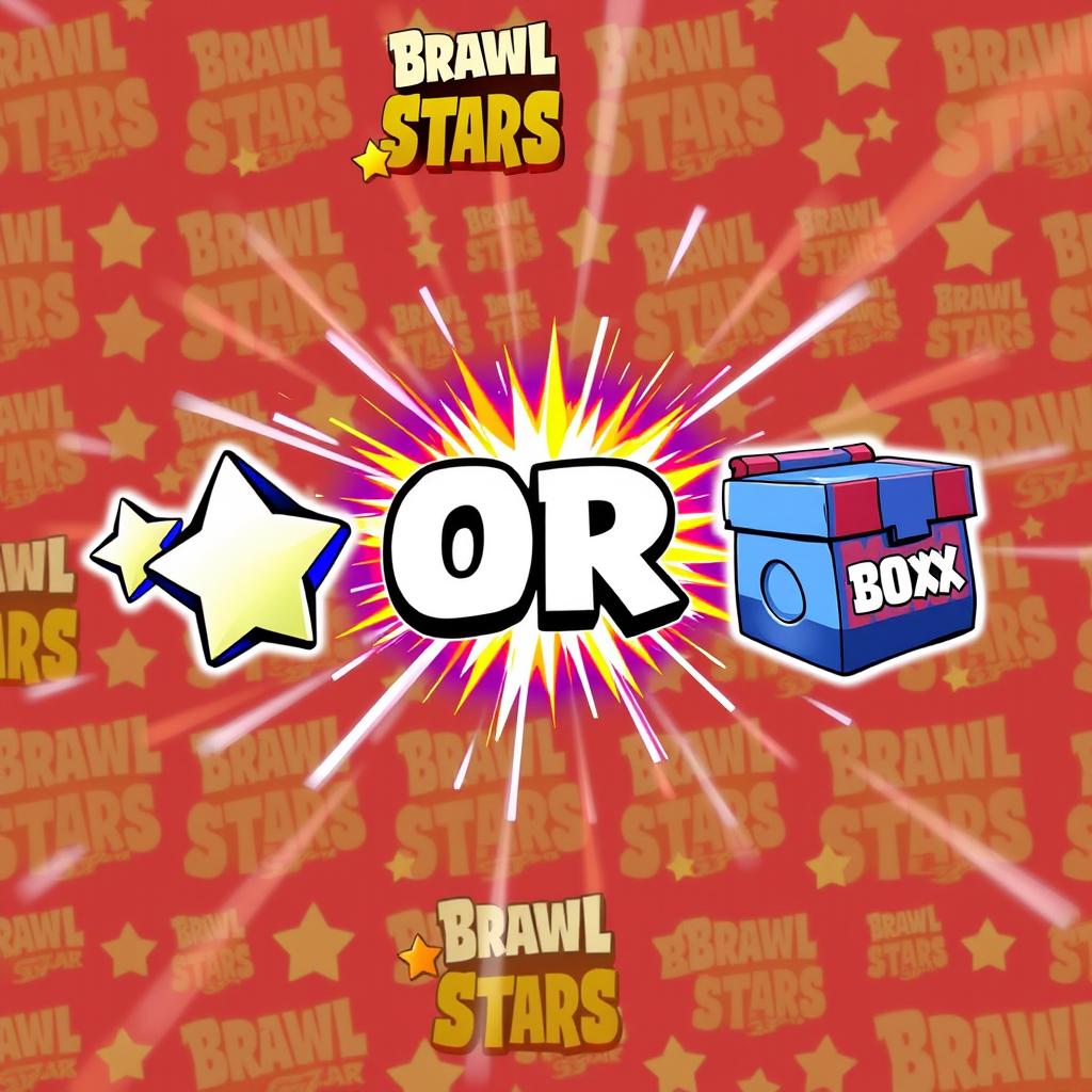 A vibrant and dynamic Brawl Stars thumbnail featuring Star Drops on one side and Mega Boxes on the other