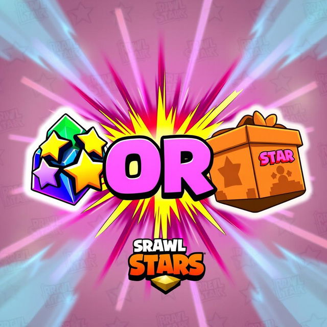 A vibrant and dynamic Brawl Stars thumbnail featuring Star Drops on one side and Mega Boxes on the other