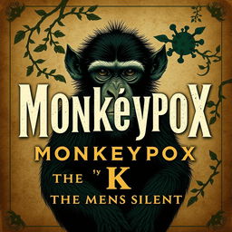 A captivating book cover design for the title "Monkeypox: The 'K' Means Silent"