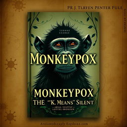 A captivating book cover design for the title "Monkeypox: The 'K' Means Silent"