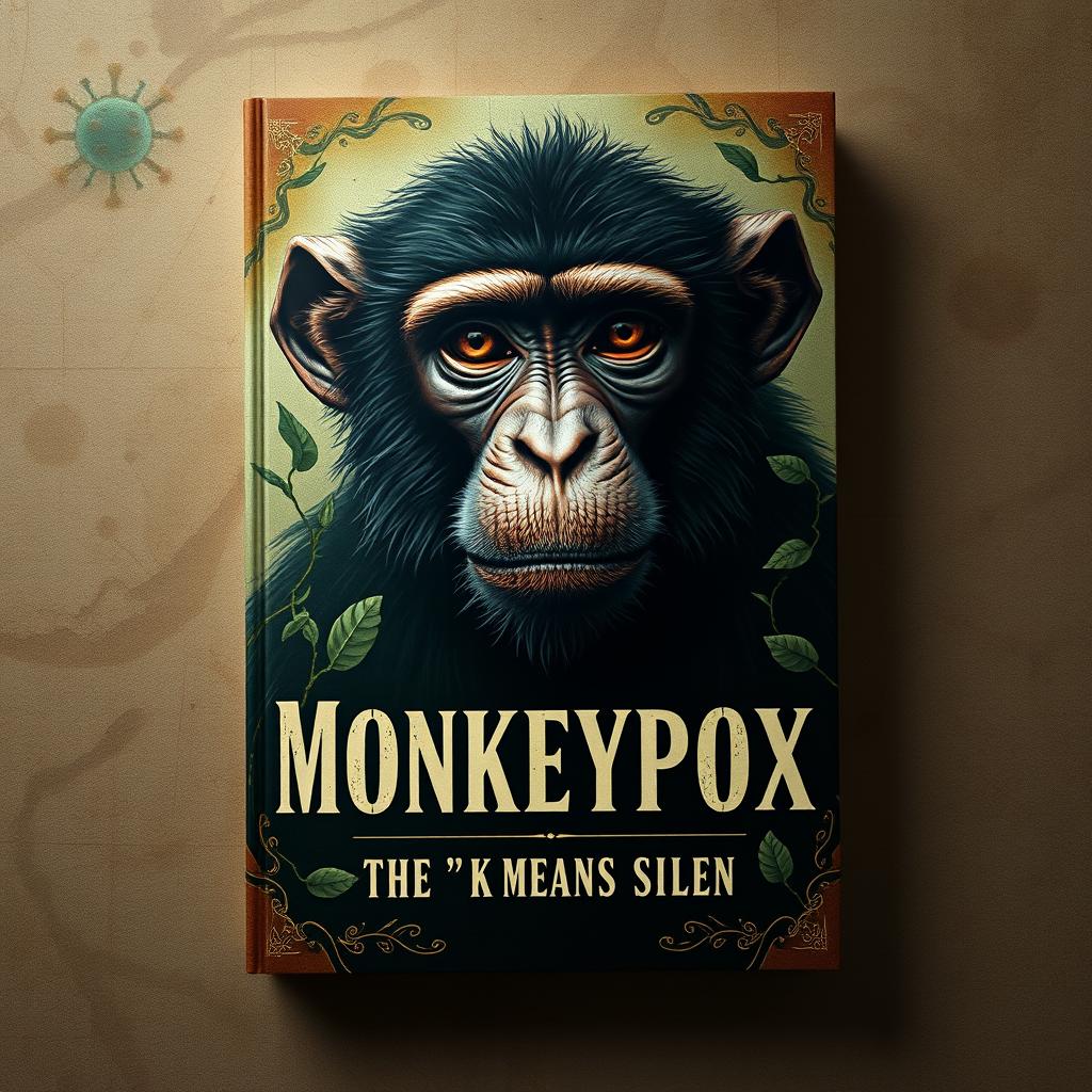 A captivating book cover design for the title "Monkeypox: The 'K' Means Silent"