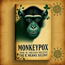 A captivating book cover design for the title "Monkeypox: The 'K' Means Silent"