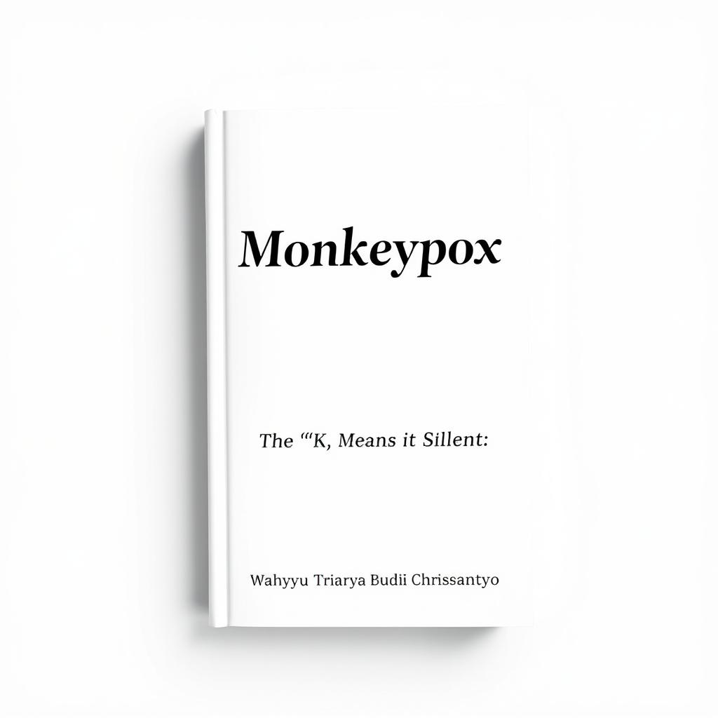 A book cover design for the title 'Monkeypox: The 'K' Means Silent' by Wahyu Triarya Budhi Chrissantyo