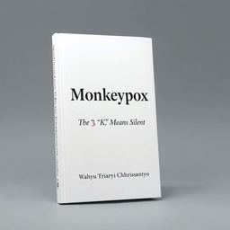 A book cover design for the title 'Monkeypox: The 'K' Means Silent' by Wahyu Triarya Budhi Chrissantyo