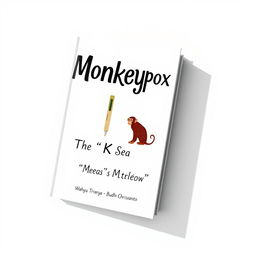 A captivating and modern book cover design for "Monkeypox: The 'K' Means Silent" by Wahyu Triarya Budhi Chrissantyo