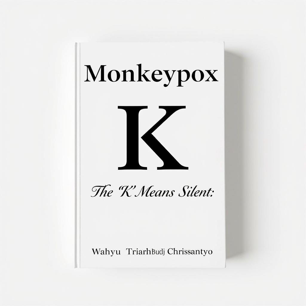 A captivating book cover design for "Monkeypox: The 'K' Means Silent" by Wahyu Triarya Budhi Chrissantyo