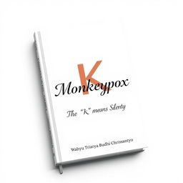 A captivating book cover design for "Monkeypox: The 'K' Means Silent" by Wahyu Triarya Budhi Chrissantyo