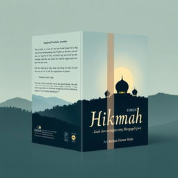 A simple and captivating book cover design for "Embun Hikmah: kisah dan wejangan yang Menggugah jiwa", featuring a serene and inspiring scene