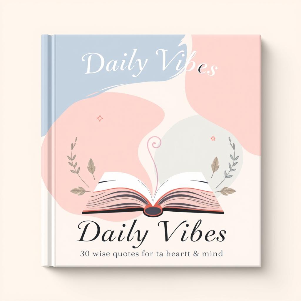 A book cover design for 'Daily Vibes: 30 Wise Quotes for the Heart & Mind'