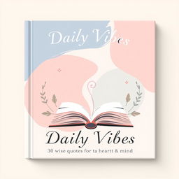 A book cover design for 'Daily Vibes: 30 Wise Quotes for the Heart & Mind'