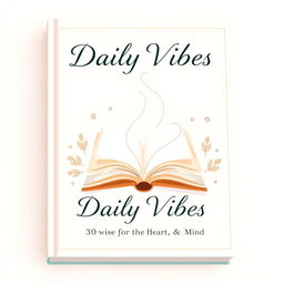 A book cover design for 'Daily Vibes: 30 Wise Quotes for the Heart & Mind'