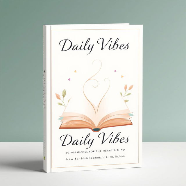 A book cover design for 'Daily Vibes: 30 Wise Quotes for the Heart & Mind'