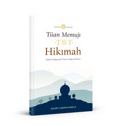 A simple and captivating book cover design for "Titian Menuju Hikmah: Kisah & Wejangan dari Timur hingga Nusantara", featuring a serene and inspiring scene