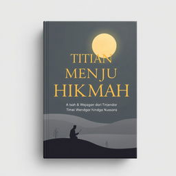 A simple and captivating book cover design for "Titian Menuju Hikmah: Kisah & Wejangan dari Timur hingga Nusantara", featuring a serene and inspiring scene