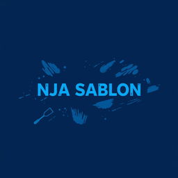 A T-shirt background design featuring the text 'NJA SABLON' in a modern screen printing theme