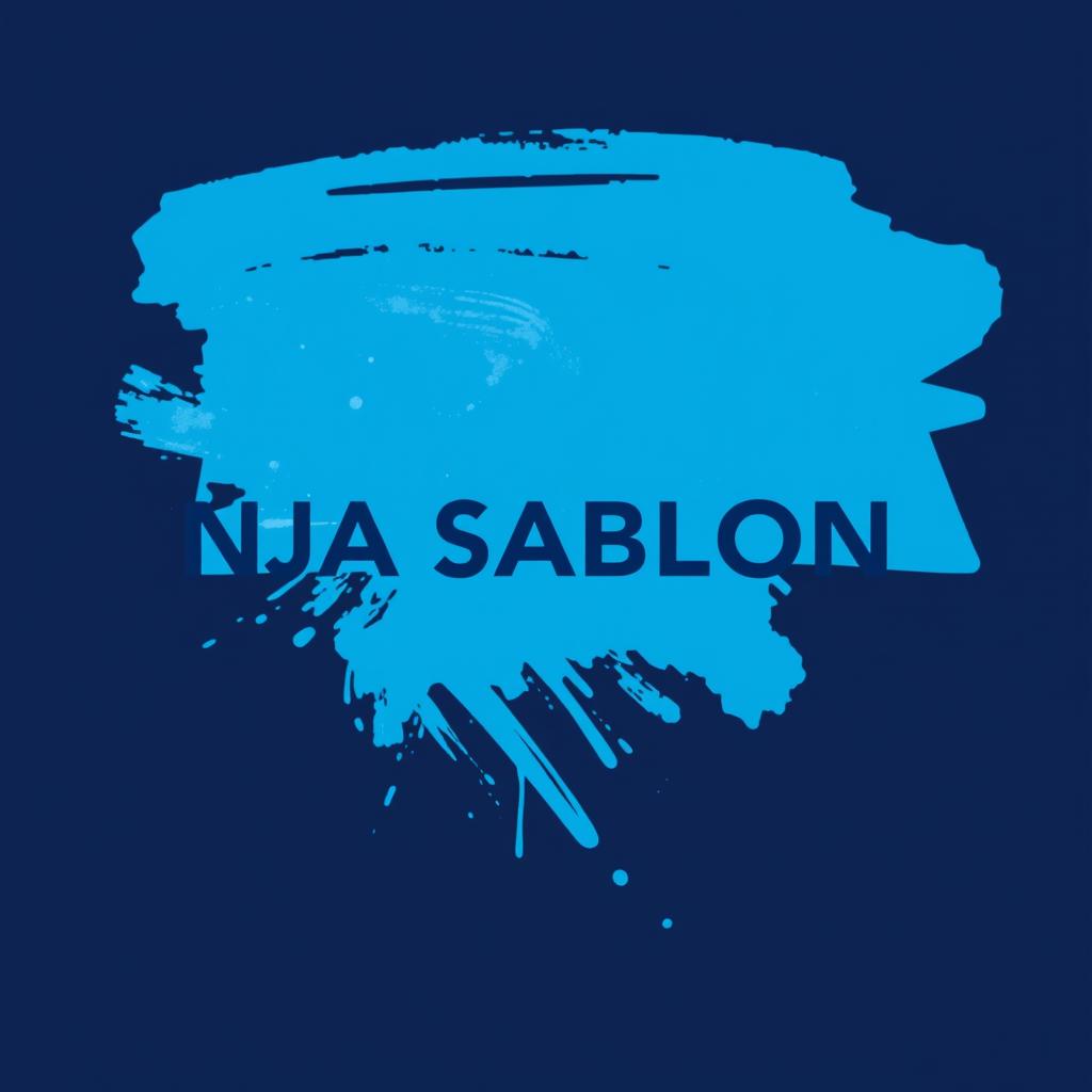 A T-shirt background design featuring the text 'NJA SABLON' in a modern screen printing theme